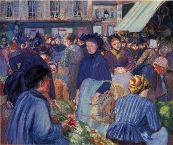 卡米耶 畢沙羅 The Market at Gisors